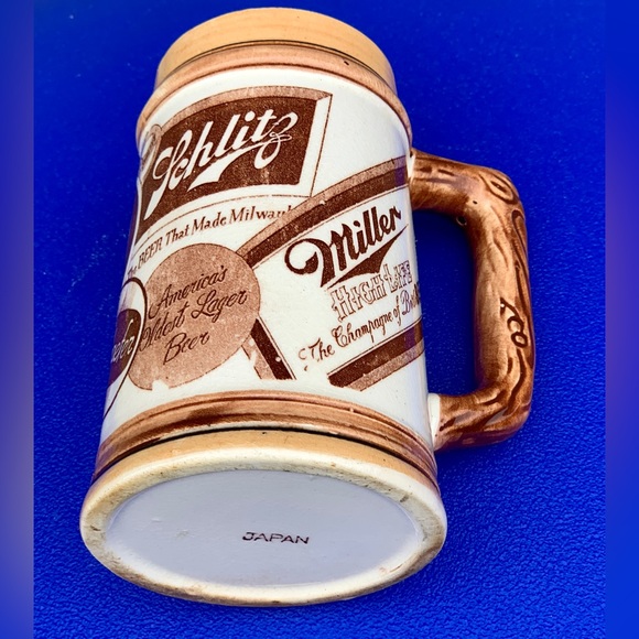 1950s Ceramic Schlitz Gunther Miller Logo Beer Mug Made in Japan - Picture 8 of 16